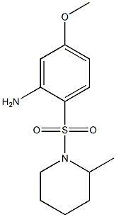 5-methoxy-2-[(2-methylpiperidine-1-)sulfonyl]aniline Structure