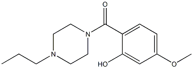5-methoxy-2-[(4-propylpiperazin-1-yl)carbonyl]phenol Structure