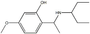 5-methoxy-2-[1-(pentan-3-ylamino)ethyl]phenol 化学構造式