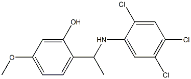5-methoxy-2-{1-[(2,4,5-trichlorophenyl)amino]ethyl}phenol 化学構造式
