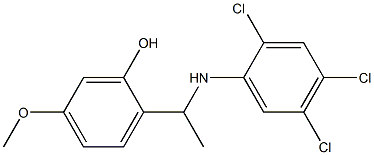 5-methoxy-2-{1-[(2,4,5-trichlorophenyl)amino]ethyl}phenol,,结构式