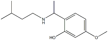 5-methoxy-2-{1-[(3-methylbutyl)amino]ethyl}phenol,,结构式