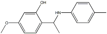 5-methoxy-2-{1-[(4-methylphenyl)amino]ethyl}phenol Structure