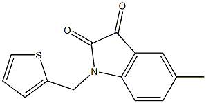 5-methyl-1-(thiophen-2-ylmethyl)-2,3-dihydro-1H-indole-2,3-dione Structure