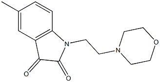 5-methyl-1-[2-(morpholin-4-yl)ethyl]-2,3-dihydro-1H-indole-2,3-dione Struktur
