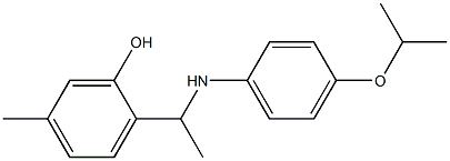 5-methyl-2-(1-{[4-(propan-2-yloxy)phenyl]amino}ethyl)phenol Structure