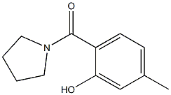 5-methyl-2-(pyrrolidin-1-ylcarbonyl)phenol Struktur