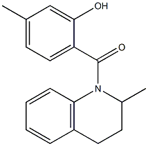 5-methyl-2-[(2-methyl-1,2,3,4-tetrahydroquinolin-1-yl)carbonyl]phenol 结构式