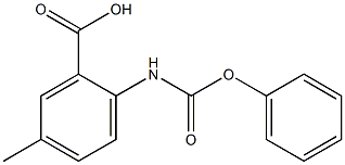 5-methyl-2-[(phenoxycarbonyl)amino]benzoic acid 结构式