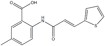 5-methyl-2-[3-(thiophen-2-yl)prop-2-enamido]benzoic acid 结构式