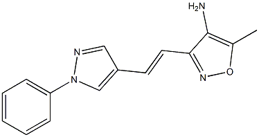 5-methyl-3-[(E)-2-(1-phenyl-1H-pyrazol-4-yl)vinyl]isoxazol-4-amine Structure