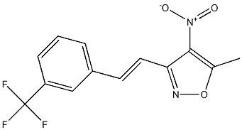 5-methyl-4-nitro-3-{(E)-2-[3-(trifluoromethyl)phenyl]vinyl}isoxazole Struktur