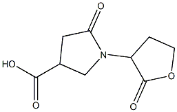 5-oxo-1-(2-oxooxolan-3-yl)pyrrolidine-3-carboxylic acid 结构式