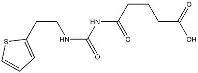 5-oxo-5-({[2-(thiophen-2-yl)ethyl]carbamoyl}amino)pentanoic acid,,结构式