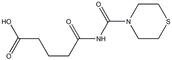 5-oxo-5-(thiomorpholin-4-ylcarbonylamino)pentanoic acid,,结构式