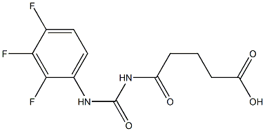 5-oxo-5-{[(2,3,4-trifluorophenyl)carbamoyl]amino}pentanoic acid Structure