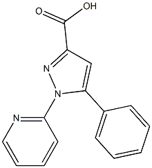 5-phenyl-1-(pyridin-2-yl)-1H-pyrazole-3-carboxylic acid 化学構造式