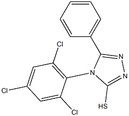 5-phenyl-4-(2,4,6-trichlorophenyl)-4H-1,2,4-triazole-3-thiol,,结构式