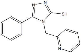 5-phenyl-4-(pyridin-2-ylmethyl)-4H-1,2,4-triazole-3-thiol Struktur
