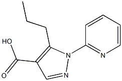 5-propyl-1-(pyridin-2-yl)-1H-pyrazole-4-carboxylic acid 化学構造式