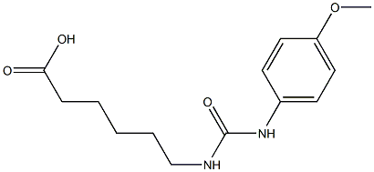 6-({[(4-methoxyphenyl)amino]carbonyl}amino)hexanoic acid Structure
