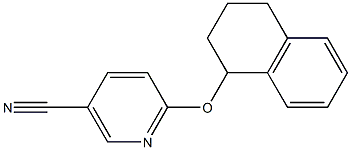 6-(1,2,3,4-tetrahydronaphthalen-1-yloxy)nicotinonitrile 化学構造式