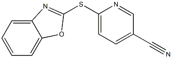 6-(1,3-benzoxazol-2-ylsulfanyl)pyridine-3-carbonitrile Struktur