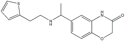 6-(1-{[2-(thiophen-2-yl)ethyl]amino}ethyl)-3,4-dihydro-2H-1,4-benzoxazin-3-one 结构式