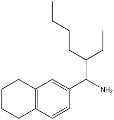 6-(1-amino-2-ethylhexyl)-1,2,3,4-tetrahydronaphthalene,,结构式