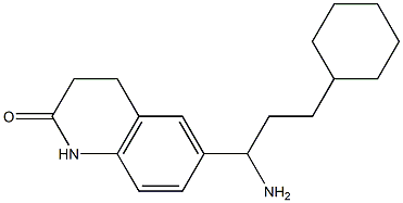 6-(1-amino-3-cyclohexylpropyl)-1,2,3,4-tetrahydroquinolin-2-one 化学構造式