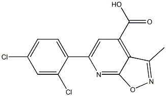 6-(2,4-dichlorophenyl)-3-methylpyrido[3,2-d][1,2]oxazole-4-carboxylic acid Struktur