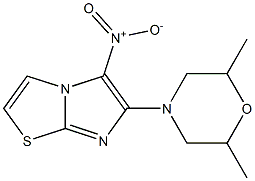 6-(2,6-dimethylmorpholin-4-yl)-5-nitroimidazo[2,1-b][1,3]thiazole 结构式