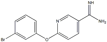 6-(3-bromophenoxy)pyridine-3-carboximidamide,,结构式