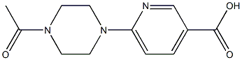 6-(4-acetylpiperazin-1-yl)pyridine-3-carboxylic acid,,结构式