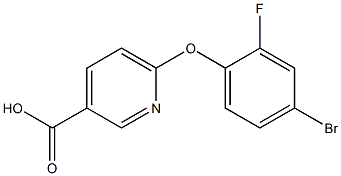6-(4-bromo-2-fluorophenoxy)pyridine-3-carboxylic acid,,结构式
