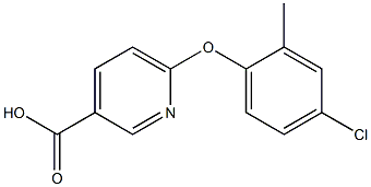 6-(4-chloro-2-methylphenoxy)pyridine-3-carboxylic acid 化学構造式