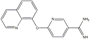 6-(quinolin-8-yloxy)pyridine-3-carboximidamide 结构式