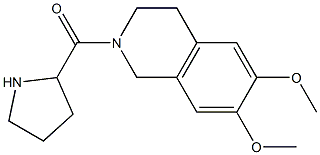 6,7-dimethoxy-2-(pyrrolidin-2-ylcarbonyl)-1,2,3,4-tetrahydroisoquinoline,,结构式