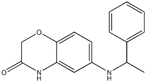 6-[(1-phenylethyl)amino]-3,4-dihydro-2H-1,4-benzoxazin-3-one,,结构式