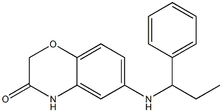 6-[(1-phenylpropyl)amino]-3,4-dihydro-2H-1,4-benzoxazin-3-one Structure