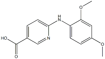 6-[(2,4-dimethoxyphenyl)amino]pyridine-3-carboxylic acid Struktur