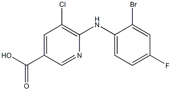 6-[(2-bromo-4-fluorophenyl)amino]-5-chloropyridine-3-carboxylic acid