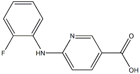 6-[(2-fluorophenyl)amino]pyridine-3-carboxylic acid 结构式