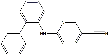 6-[(2-phenylphenyl)amino]pyridine-3-carbonitrile Struktur