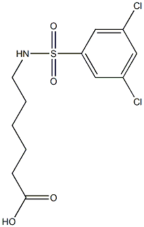 6-[(3,5-dichlorobenzene)sulfonamido]hexanoic acid Structure