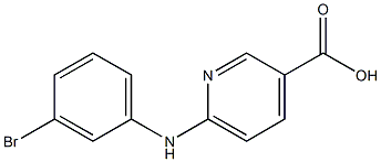 6-[(3-bromophenyl)amino]pyridine-3-carboxylic acid,,结构式