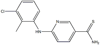 6-[(3-chloro-2-methylphenyl)amino]pyridine-3-carbothioamide