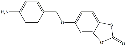 6-[(4-aminophenyl)methoxy]-2H-1,3-benzoxathiol-2-one Struktur