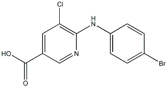 6-[(4-bromophenyl)amino]-5-chloropyridine-3-carboxylic acid,,结构式