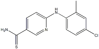 6-[(4-chloro-2-methylphenyl)amino]pyridine-3-carbothioamide Structure